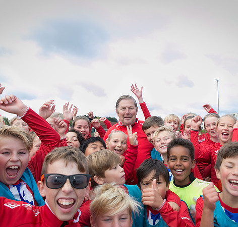 Ildsjel Harald Haugan fotografert for jubileumsboka til fotballklubben National, i 2020.